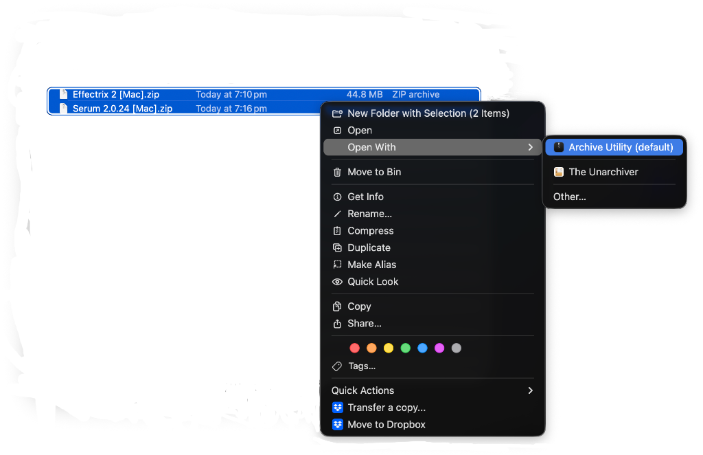 Extract Files on Mac