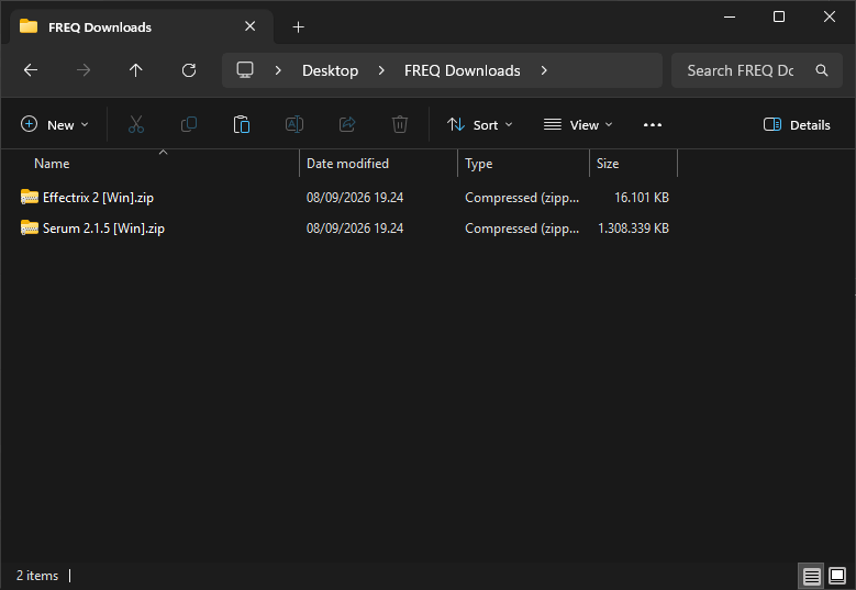 Downloaded ZIP Files